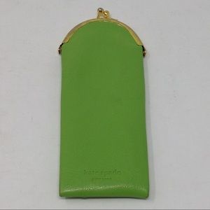 Kate Spade green soft pouch glasses case
